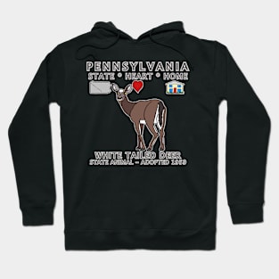 Pennsylvania - White Tailed Deer - State, Heart, Home - state symbols Hoodie